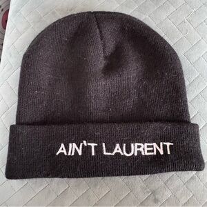 Ain't Laurent Black Knit Beanie